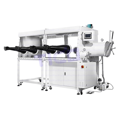 खरीदें दो खंड वैक्यूम दस्ताने बॉक्स डबल कार्य स्टेशन प्रयोगशाला उपयोग online manufacture